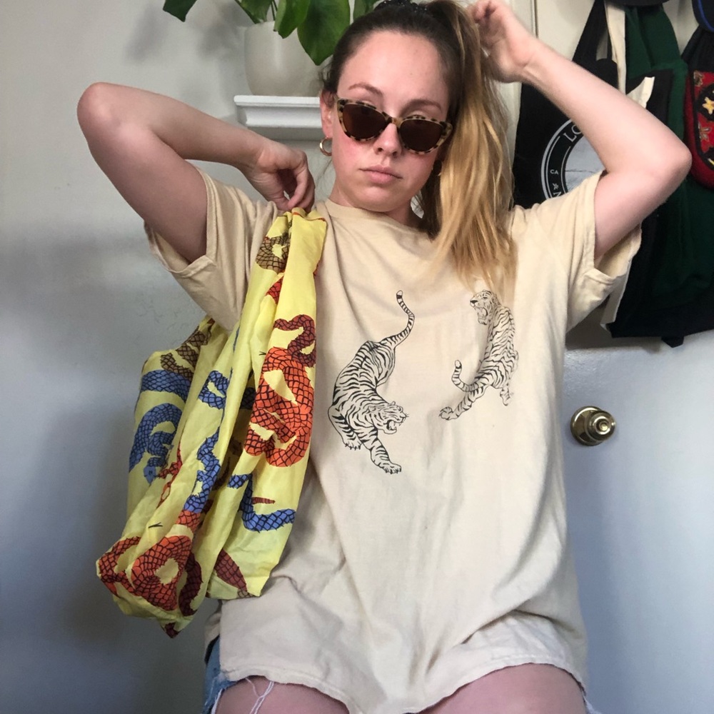 tiger project social t over-dyed t shirt dress